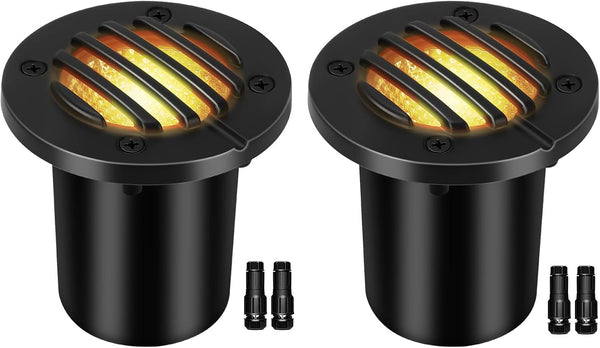 Gmalos Low Voltage Landscape Lighting: 10W 2700K Warm White LED Well Lights, 12/24V