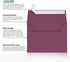LUXPaper A2 Invitation Envelopes, Peel & Press, 4 3/8" x 5 3/4", Vintage Plum, 80lb. Text, 50 Qty