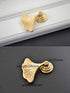 Generic Modern fashion creative ginkgo leaf single hole drawer knob bookcase shoe cabinet bedside table fan-shaped