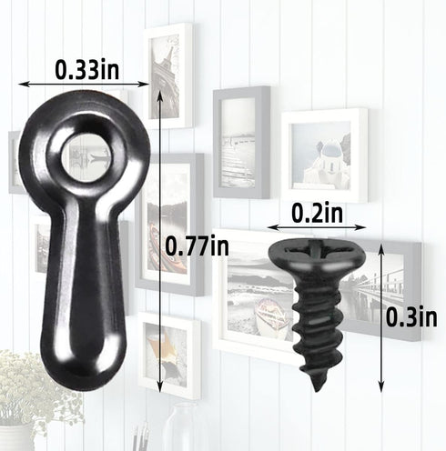 160 Pieces Metal Picture Frames Turn Button Fasteners with Screws for Photos and Crafts