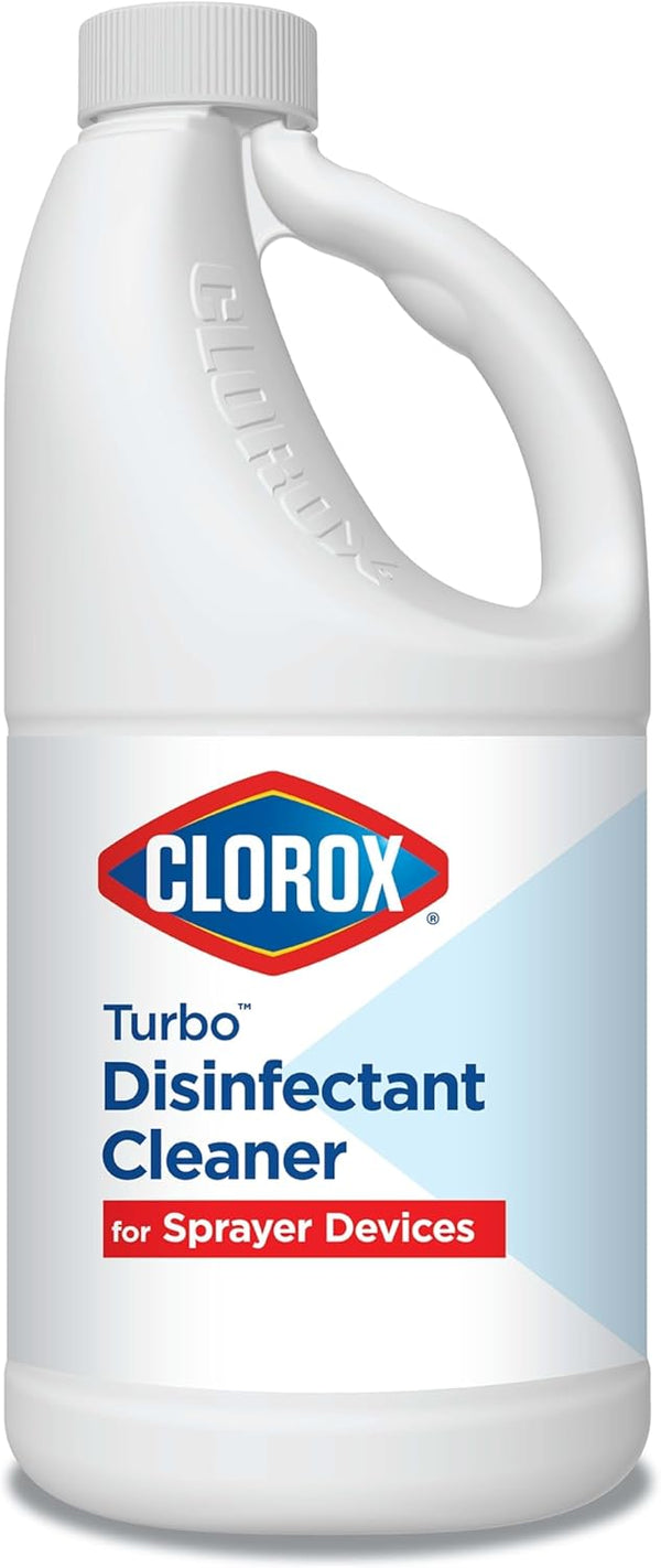 Turbo Disinfectant Cleaner for Sprayer Devices, Bleach-Free, Kills Cold and Flu Viruses
