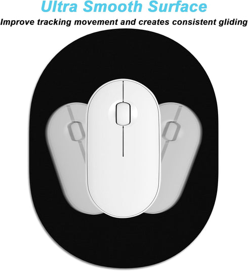 Rimilak Small Waterproof Mouse Pad, 6 x 8 Inch Compact Mini Mat for Laptop, Wireless Mouse, Home Office, Travel, Black.