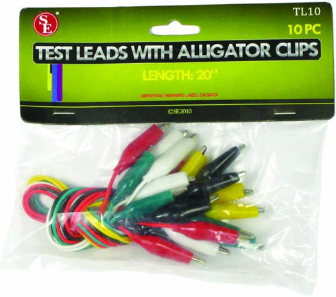 SE 10-Piece Test Lead Set with Alligator Clips - TL10