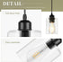 2 Pack) CANMEIJIA Modern Black Farmhouse Pendant Light with Glass Shade, Industrial Pendant Lighting, Island Lights