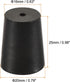 MECCANIXITY Rubber Tapered Plug 16mm to 20mm with Hole Test Tubes Bungs Stopper Black for Lab Home 10 Pieces