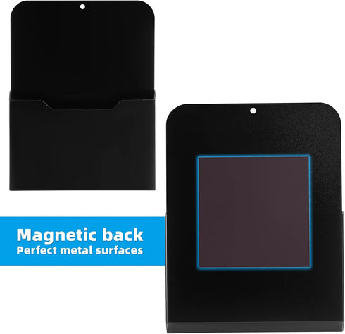 Black Magnetic File Holder - Magnetic Paper Holder, Pocket Organizer Office Supplies Storage by Marbrasse