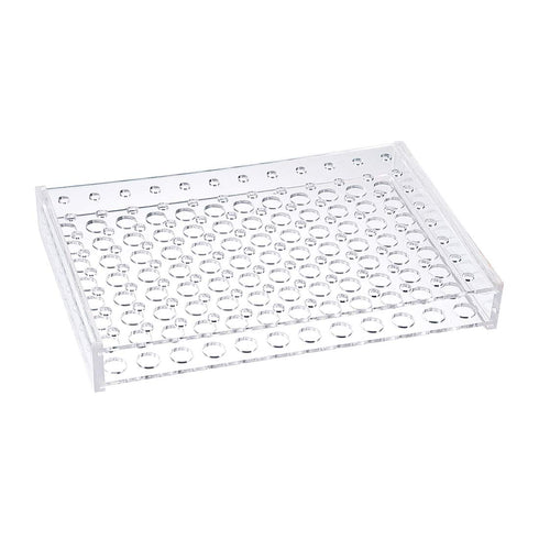 uxcell Test Tube Rack Holder, Acrylic 96-Well Clear for 0.2ml, 1.5ml