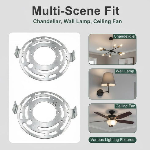 erioctry 115mm 4.5 Inch Universal Light Fixture Mounting Bracket Kit Ceiling Plate & Crossbar for Pendant Chandelier