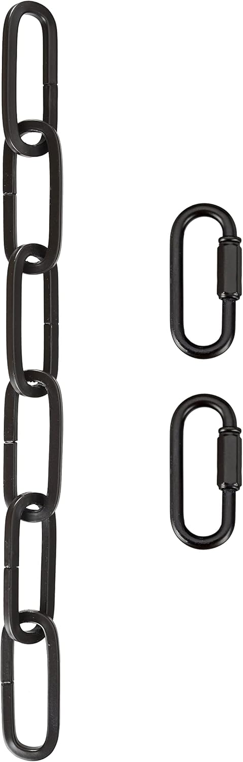 Aspen Creative 21121-05-1, 1 8 Steel Heavy Duty Chain & Two Quick Link Connector for Lighting Fixture/Swag Light/Plants