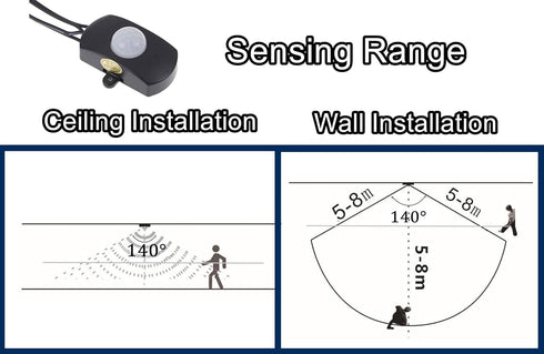 LDCRE 5-24V PIR Motion Sensor Switch DC Occupancy Sensor Switch for DIY LED Lighting, PIR Infrared Motion Sensor