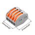 smseace 25 Pcs 4 Port Lever Nut Conductor Compact Wire Connectors for Fast Connection of Multiple Wires