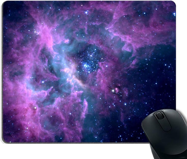 Smooffly Mouse Pad Purple Galaxy Customized Rectangle Non-Slip Rubber Gaming Mouse Pad