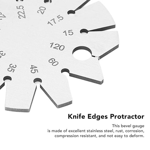 15-120 Degree Bevel Gauge, Stainless Steel Oblique Edges Protractor, Multi Angle Adjustable Measurement Tool for