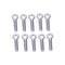 MroMax M6 x 25mm Machinery Shoulder Swing Lifting Eye Bolt, 10Pcs Stainless Steel for Home Renovation