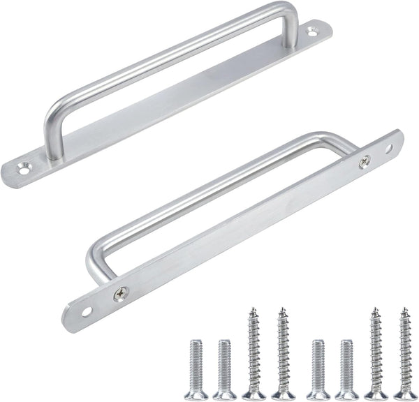 2 PCS Pull Push Door Handle - Metal Commercial Door Handle, Stainless Steel Heavy Duty Barn Door Pulls