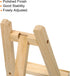 PATIKIL 7.9" Mini Wooden Easel Stand, 2 Pack Triangle Holder for Displaying Photos, Cards, Canvases, Wood Color