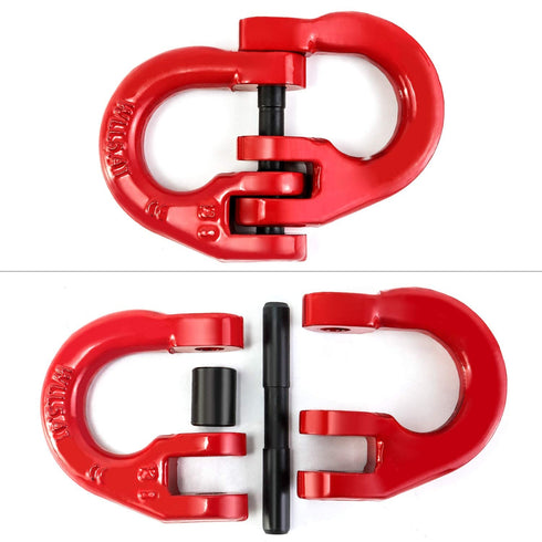4 Pack G80 Alloy Steel Hammerlock Coupling Link, 5/16" Safety Chain Connector Link, 4400 lbs Limit