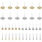 36 Pack Wire Wheel Brush Set, 1/8 Inch Shank Brass and Stainless Steel Rotary Buffing Brush Kit