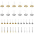 36 Pack Wire Wheel Brush Set, 1/8 Inch Shank Brass and Stainless Steel Rotary Buffing Brush Kit