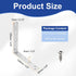 6pcs 4.9" 4.9" 0.8" 90 48 HARFINGTON L-Shaped Corner Bracket x x Stainless Steel Degree Angle Brace Joint Right Corner