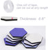 LAJAR 8 Pcs Self Adhesive Hexagon Felt Bulletin Board Tiles for Photos, Memos (Purple)
