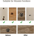 Mini Skater 108Pcs Supplies,20mm Self-Adhesive Wooden Furniture Cabinet Screw Hole Cover Stickers Decoration Dia (Red