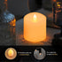 3x3 Flickering Flameless Candles Set of 1, 600 Hours Battery Life with Timer, 3 inch Ivory Candles for Indoor/Outdoor