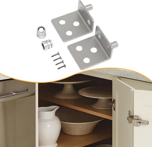 Generic 2 Pieces Shelf Corner Bracket L Bracket Angle Bracket Stainless Steel Shelf Support for Furniture Shelf