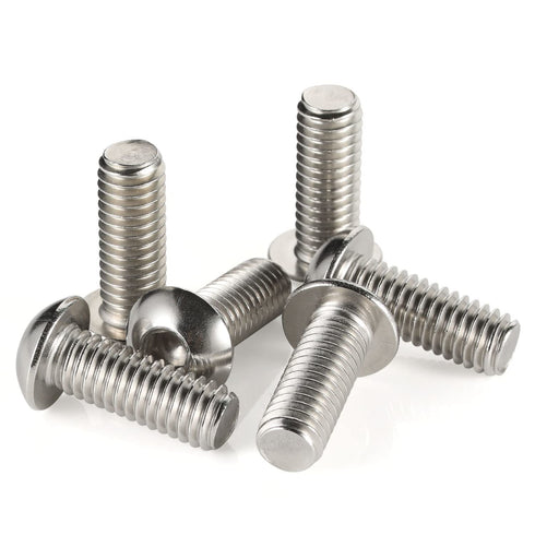 M6-1.0 x 20mm Button Head Socket Cap Screws, Stainless Steel 18-8, Bright Finish, Quantity 25