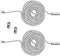 2pcs Silver Ceiling Fan Pull Chain, Rustproof Beaded Extension Chains for Light Bulb, 3.3 Feet Metal Accessories