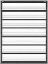 Auchq Magnetic Pocket Chart, Standard Pocket Chart with 7+1 Pockets, 14 Double-Sided Dry-Eraser Cards for Classroom