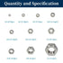 GOOBETTER 160PCS 304 4#40 6#32 8#32 10#24 10#32 12#24 1/4-20 5/16-18 3/8-16 1/2-13, SAE Hex Nuts Assortment Kit
