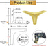 4 Inches, Set 4, GOSCHE Gold Furniture Legs Metal Sofa Legs of Modern Style Replacement Couch Legs for Dresser Chair
