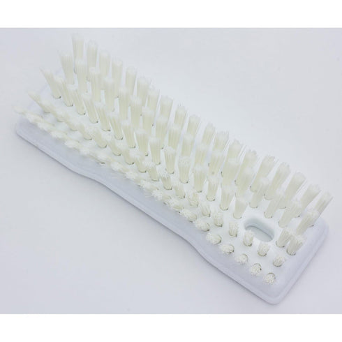 SPARTA Comfort Grip Scrub Brush, 8 Inch Hand Brush for Bathroom & Kitchen Cleaning, White