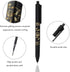 MiSiBao 0.7mm Black Ink Gel Pens - Refillable & Retractable Gel Ink Rolling Ball Pens, 9-pack