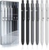 Gel Pens, 6 Pcs 0.5mm Fine Point Black Ink Pens for Smooth Writing, Quick Dry for Journaling, Office School Supplies