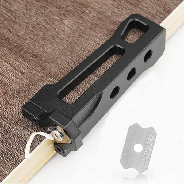 Woodworking Veneer Edge Trimmer, R1+R2 Chamfer Plane, Edge Banding Cutter, Manual Planer Blade for Wood