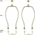 8 Inch Brass Lamp Harp Holder Kits with Finials, Light Duty Set of 2 DIY Lighting Accessories for Horn Frame Lampshade