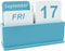 DEERINE Wooden Block Perpetual Calendar for Desk, Daily Desktop Standing Flip Calendar with