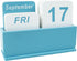 DEERINE Wooden Block Perpetual Calendar for Desk, Daily Desktop Standing Flip Calendar with