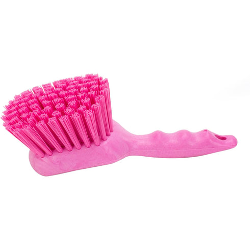 SPARTA 40541EC26 Pink Plastic Scrub Brush, 8 Inches Utility Kitchen Brush with Hanging Hole for Cleaning