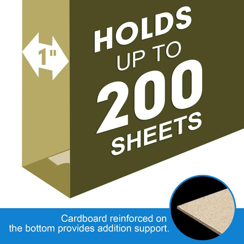 RAZCC Extra Capacity Hanging File Folders, 60 Pack, Letter Size, Reinforced with Heavy Duty 1 Inch Expansion for Bulky