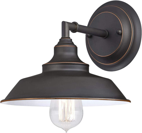 Westinghouse 6343500 Indoor Wall Fixture, 1-Light Sconce, Oil Rubbed Bronze - White