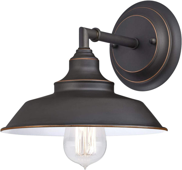 Westinghouse 6343500 Indoor Wall Fixture, 1-Light Sconce, Oil Rubbed Bronze - White
