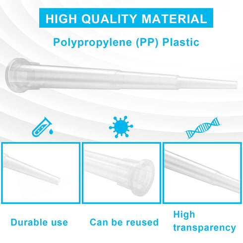 ONiLAB 10 UL Pipette Tips, 1000 PCS Universal Plastic Liquid Tips, Autoclavable, Transparent Polypropylene