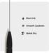 U Brands Midnight Monterey Ballpoint Pens, 4 Count, Black Soft Touch, Bold (1.0 mm) Point, Black Ink