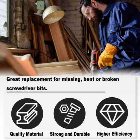 Utoolmart Pozidriv Screwdriver Bits, PZ3 Pozidriv Head Screw Driver Bit, 1/4 Inch Hex Shank, 50mm Length