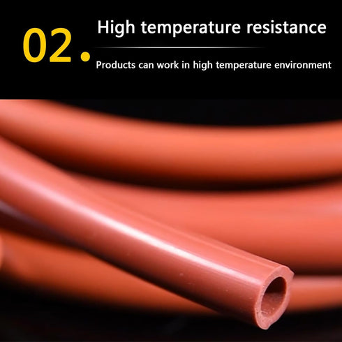 AXYGENYU 1pc 5m (16.4ft) Winemaking(4mm*8mm) Flexible Food Grade Silicone Tubing - Red Gas Hose for Pump Transfer, Home