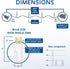 34ft 100 Bulbs 4" Commercial Novelty Lights Christmas String Lights, Blue LED on White Wire, Spacing, Connectable