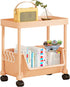 Generic Rolling Book Cart | Multi-Layer Cosmetics Storage Cart - Deskside Rolling Storage Rack - for Home Bathroom